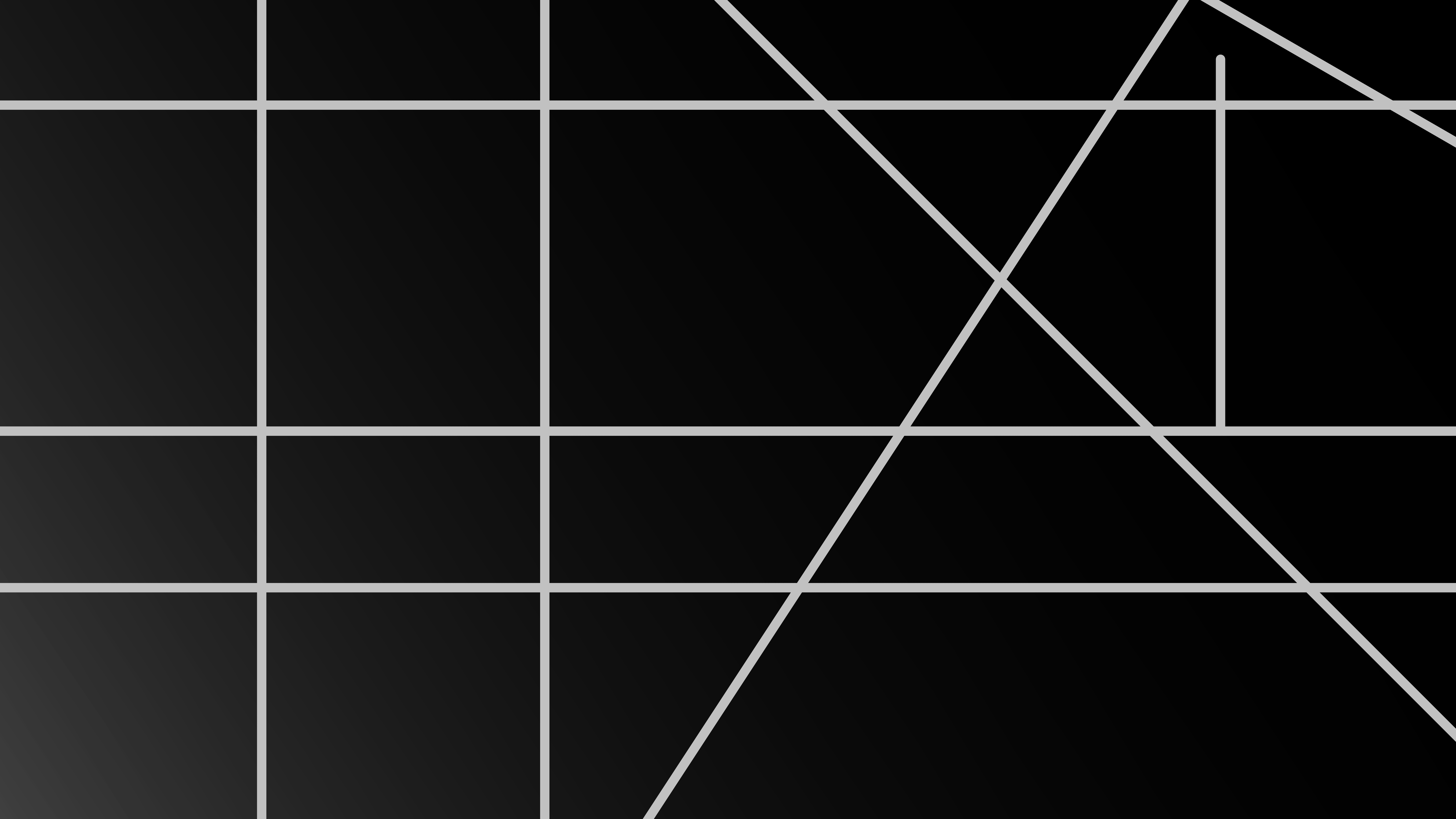 Lines on a grey to black gradient with light grey lines that form a layout that resembles a map of streets.